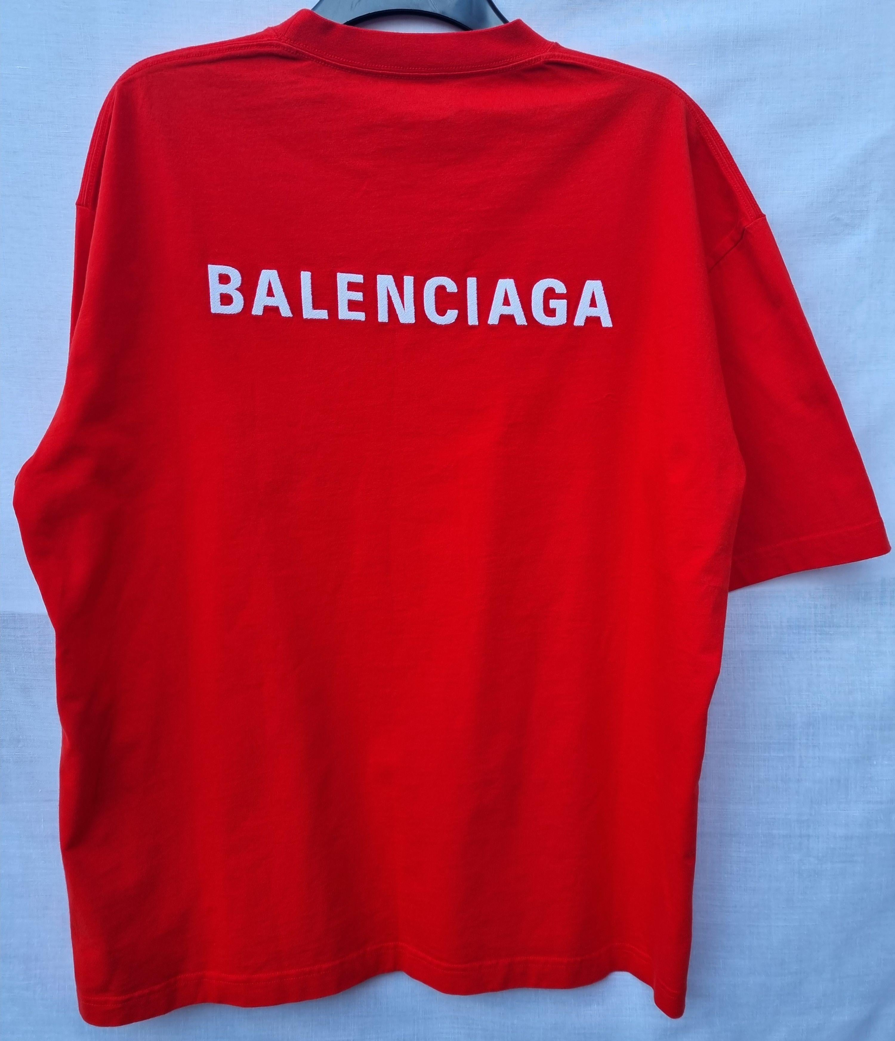 Red cotton jersey Classic embroidered logo T-shirt
