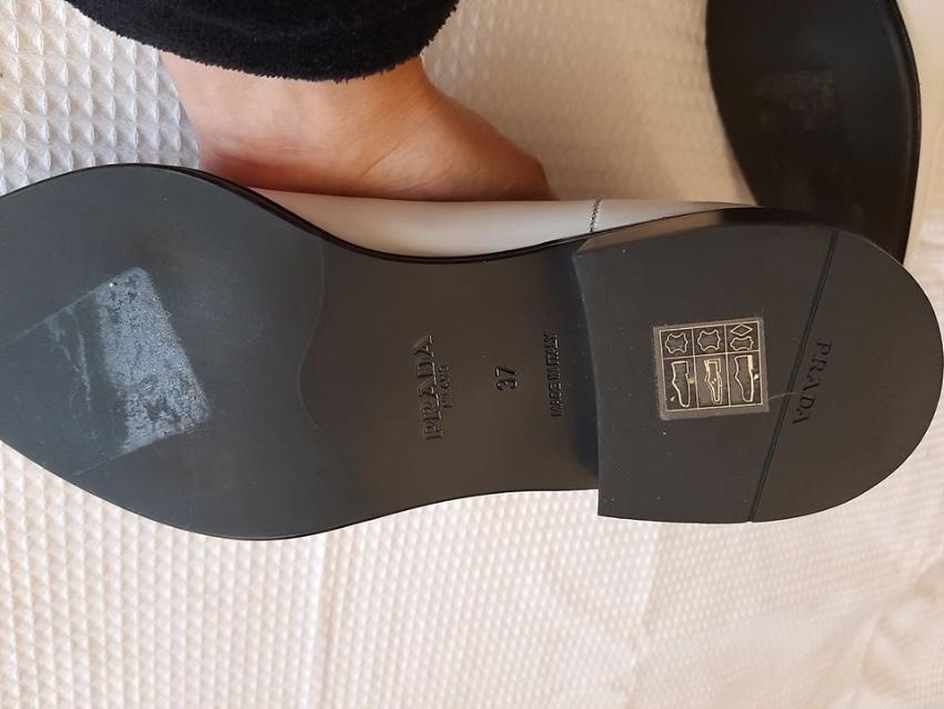 Prada White Leather 30 Ankle Boots