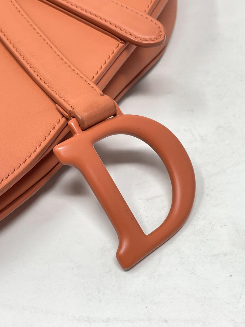 Dior Orange Medium Saddle Bag