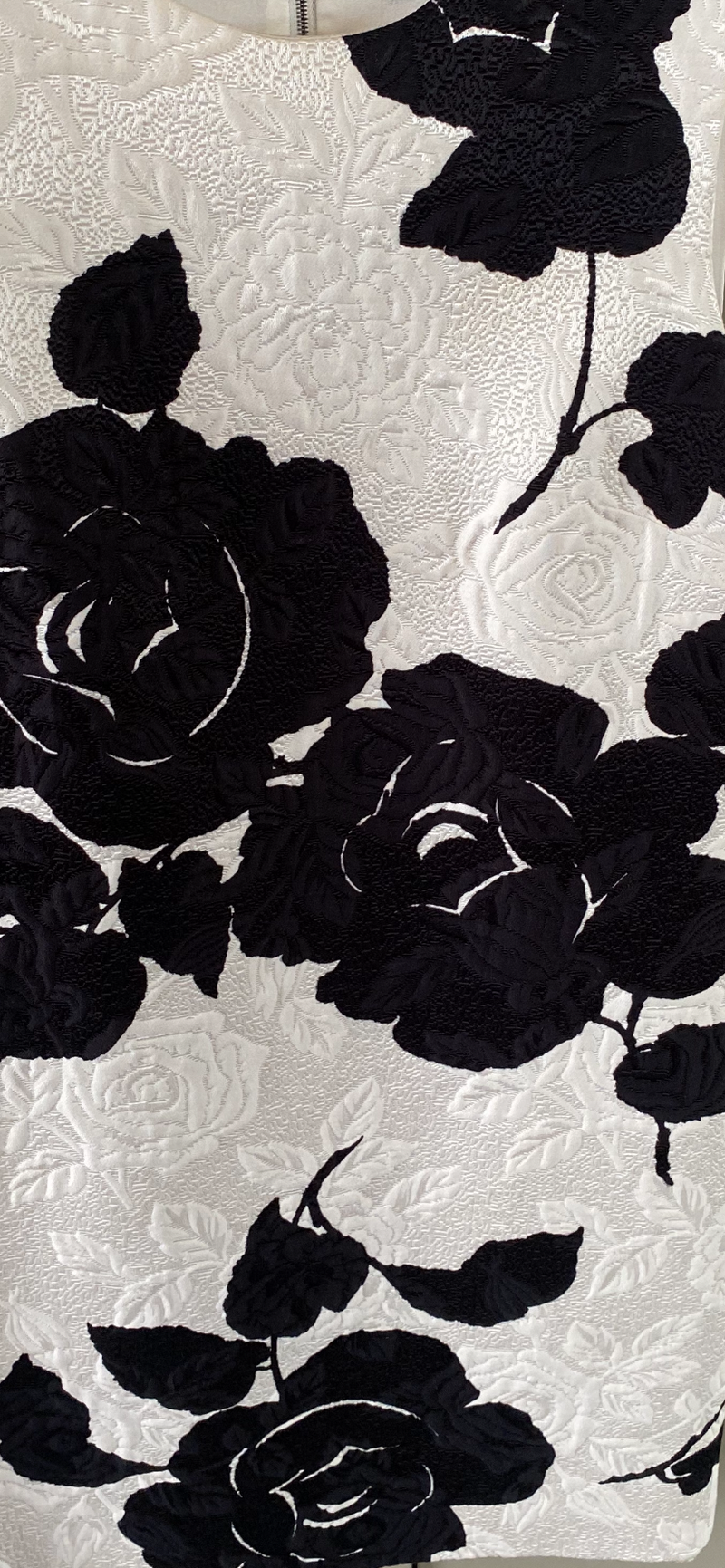 Black & White Roses Damask Shift Dress