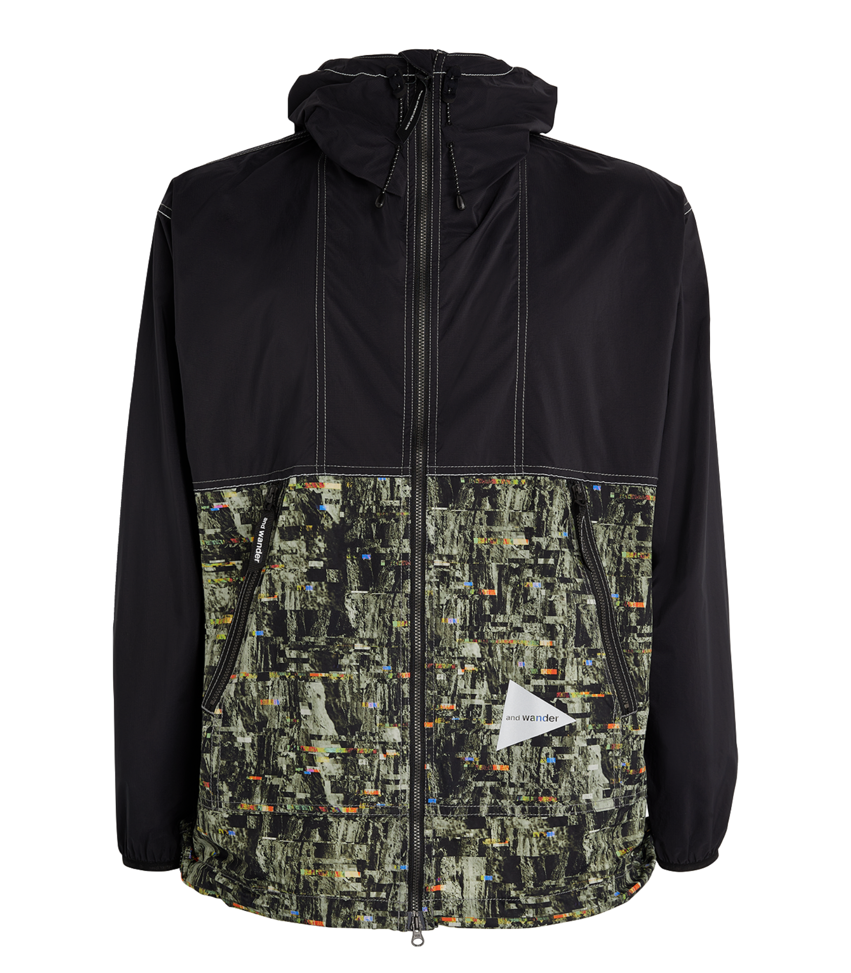 And Wander Digital Print Windbreaker Jacket