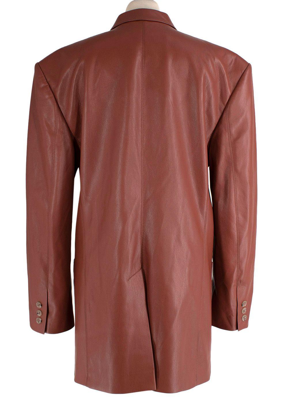 Nanushka Vegan-leather Evan Longline Blazer