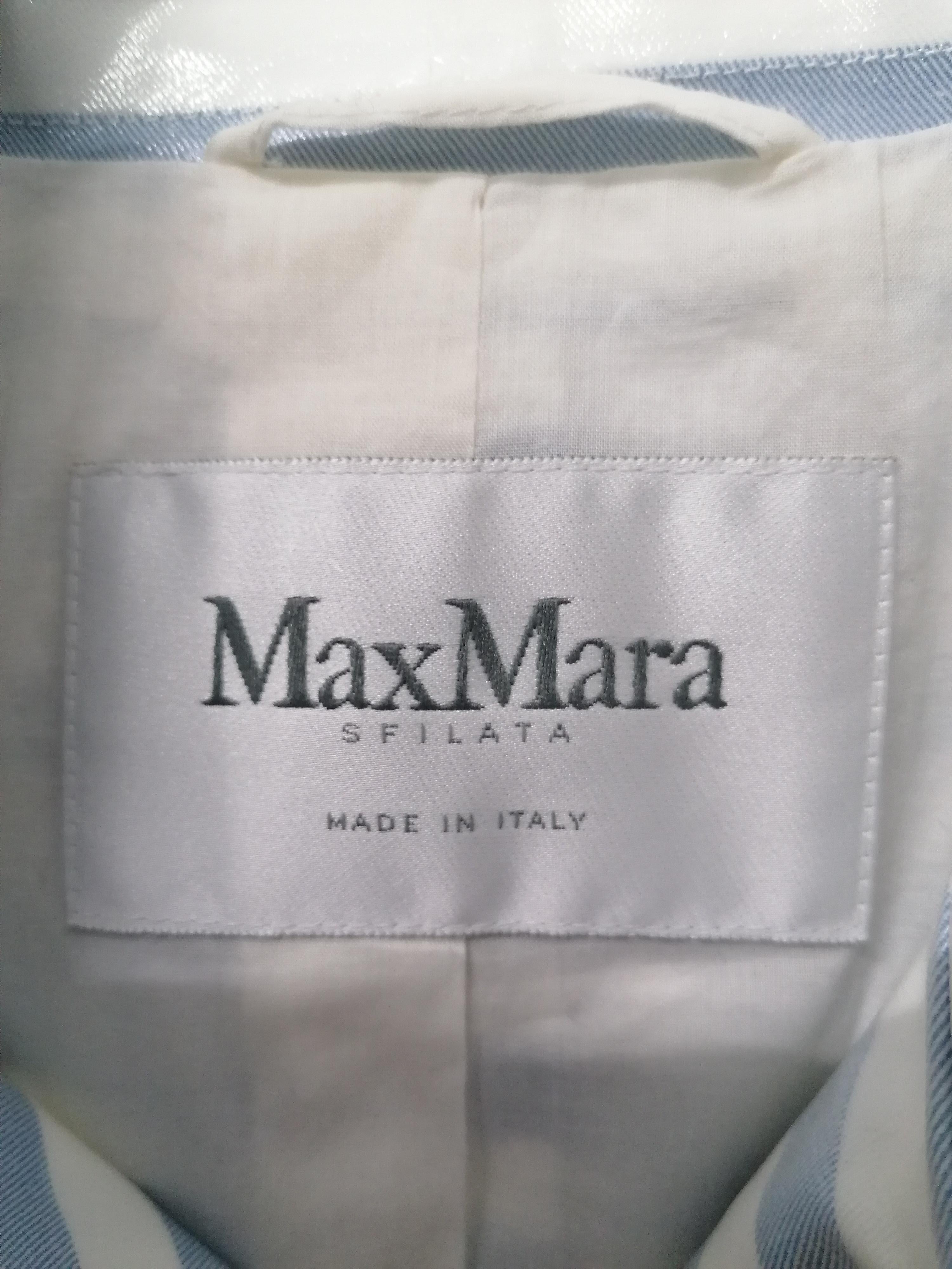 Max Mara Sfilata Striped Double Breasted Coat