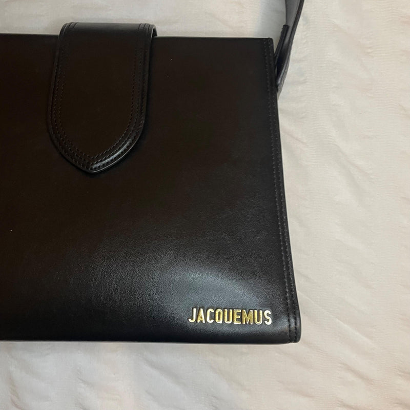 Jacquemus Le Bambino 24 lBlack Leather Shoulder Bag