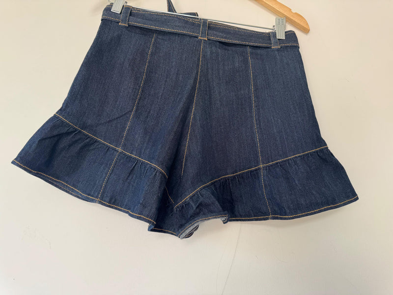 Denim Penny Belted Shorts