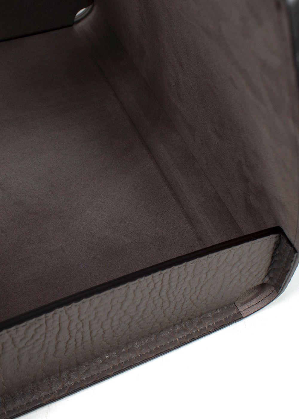 Giorgio Armani Azul Leather Open Storage Bag