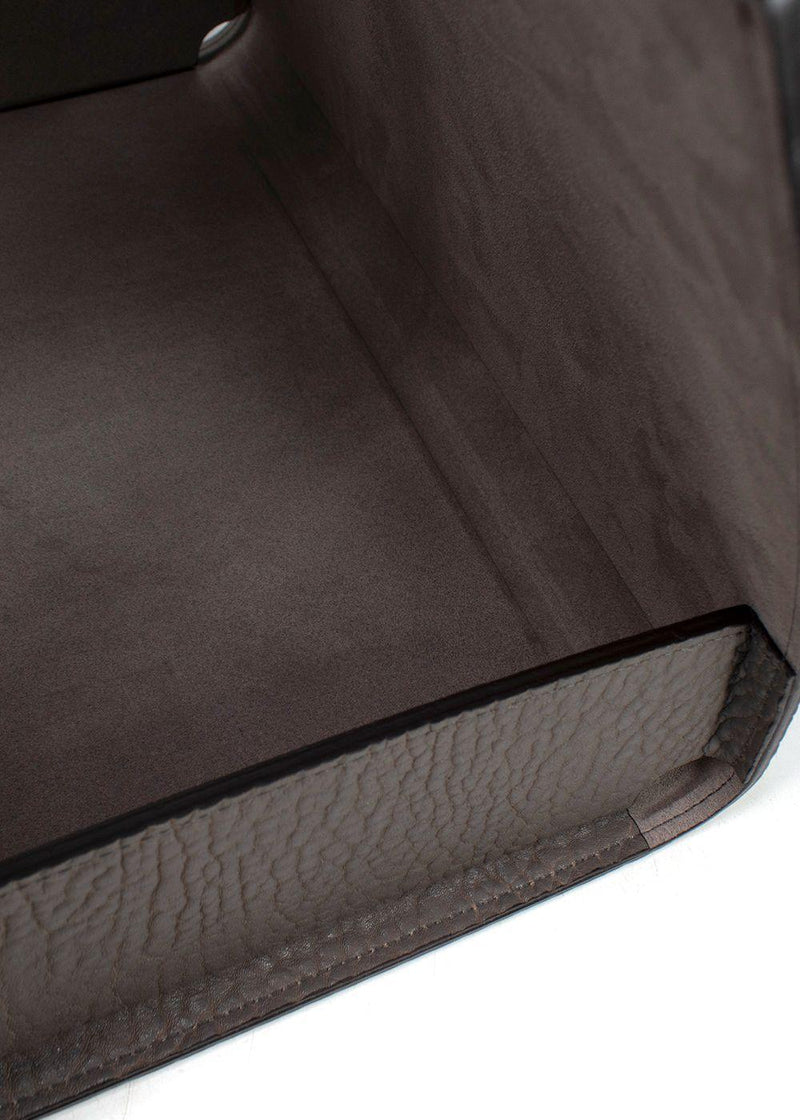 Giorgio Armani Azul Leather Open Storage Bag