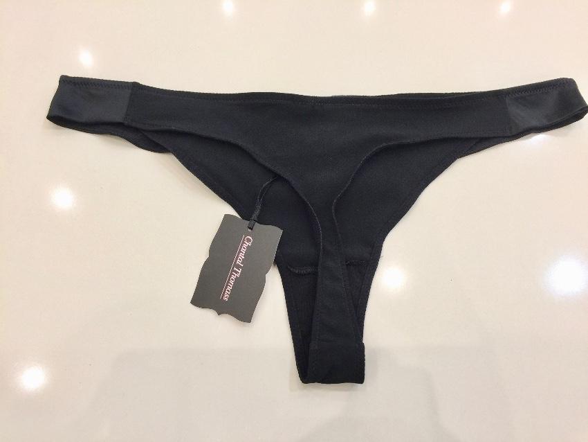 Chantal Thomass Black Satin Pad Bra & Thong Set