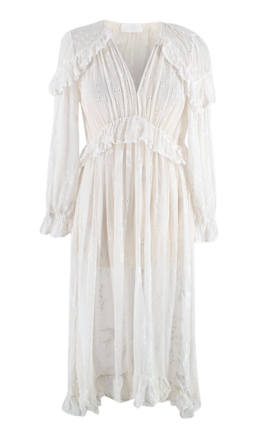 Zimmermann White Lace Midi Dress
