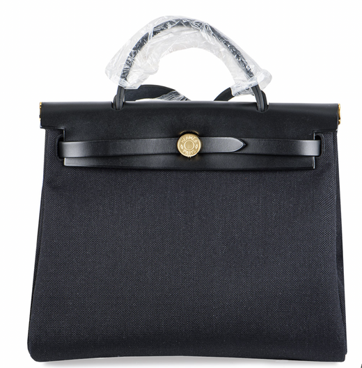 Hermès Noir/ Hunter Zip Retourne 31cm Herbag
