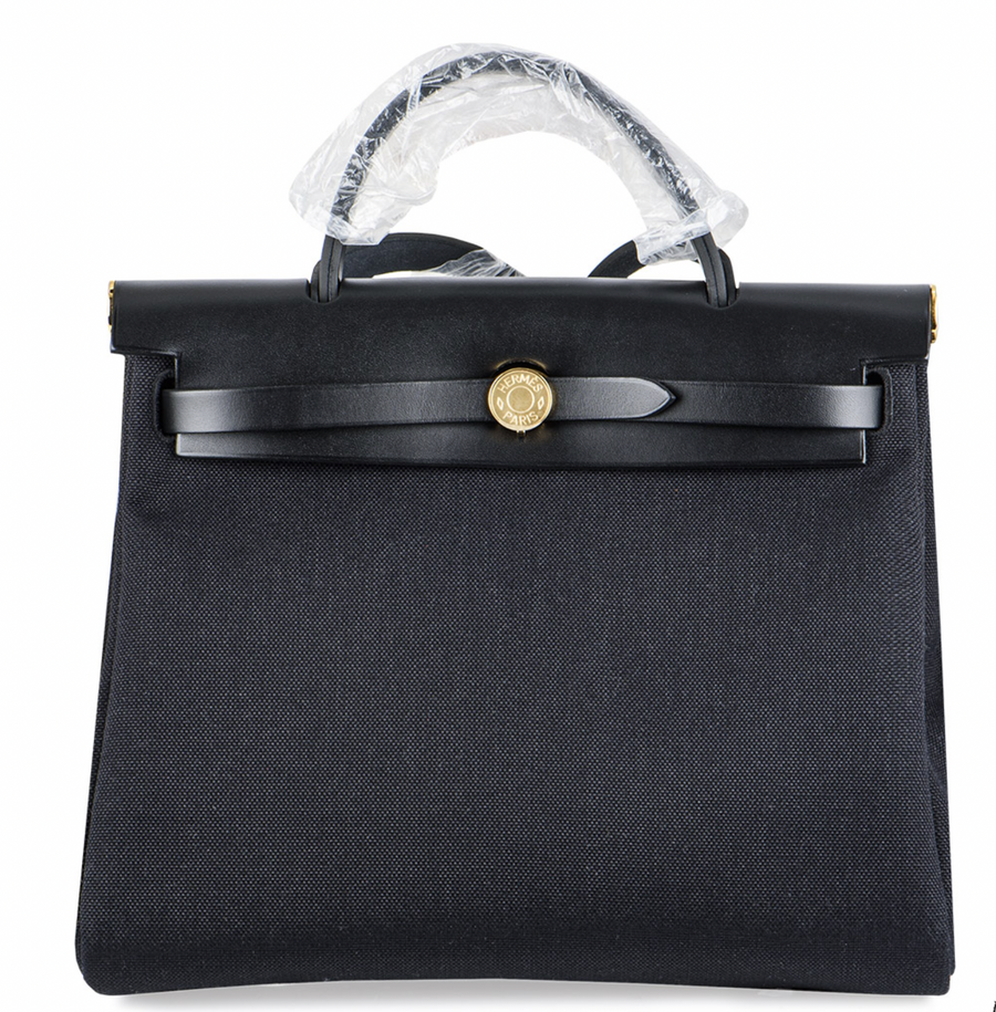 Hermès Noir/ Hunter Zip Retourne 31cm Herbag