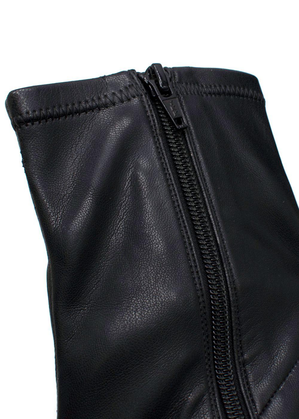 A.W.A.K.E Mode Black Leather Ankle Boots