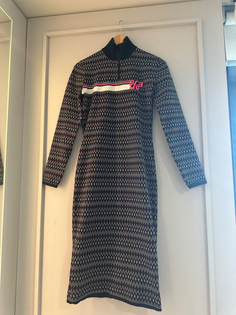 Chevron Jacquard Knit Dress