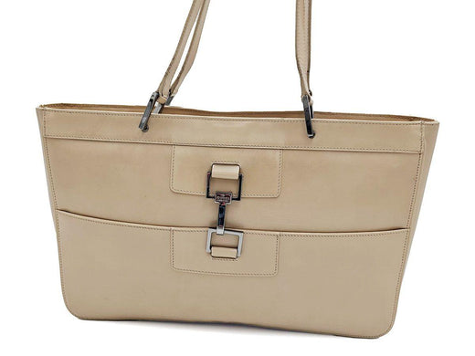 Vintage Jackie Beige Patent Leather Shoulder Bag