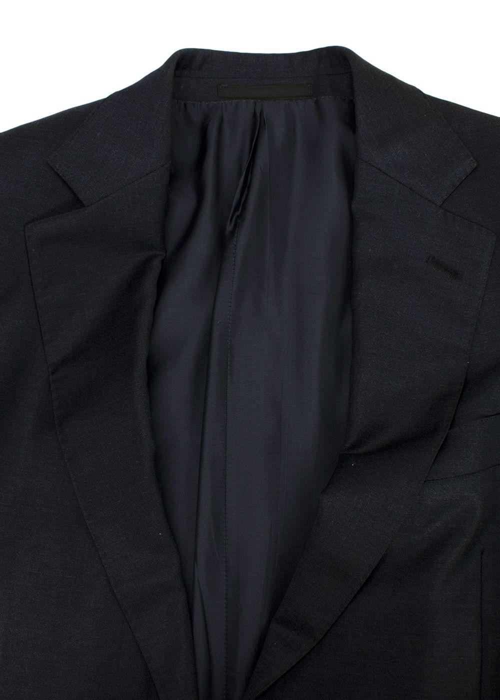 Ermenegildo Zegna Charcoal Single Breasted Wool Suit