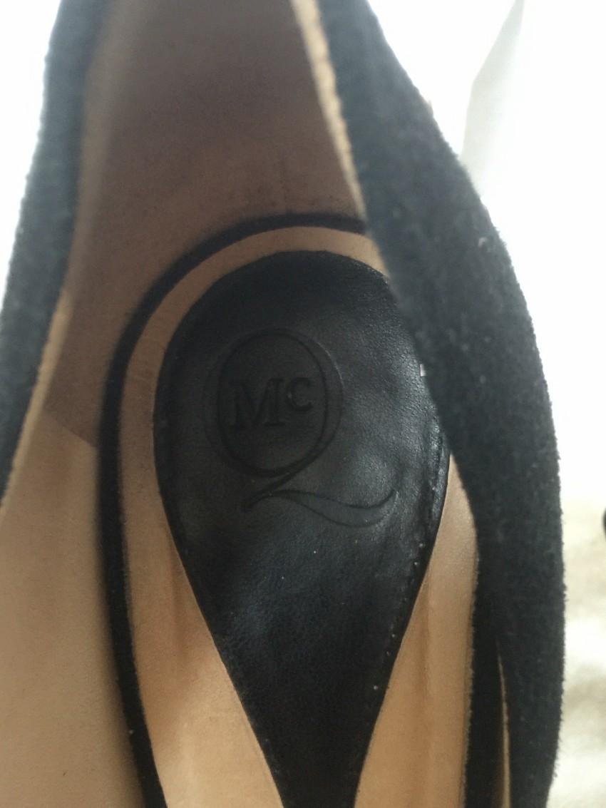 McQ Black Studded Suede Pumps