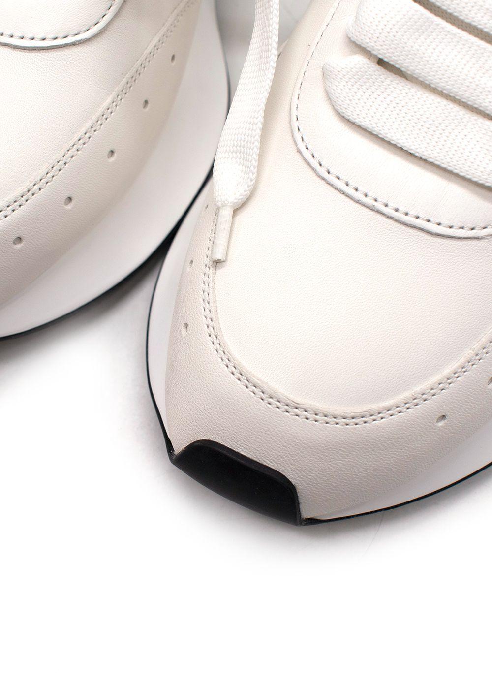 Alexander McQueen White Sprint Runner Nappa Leather Trainers