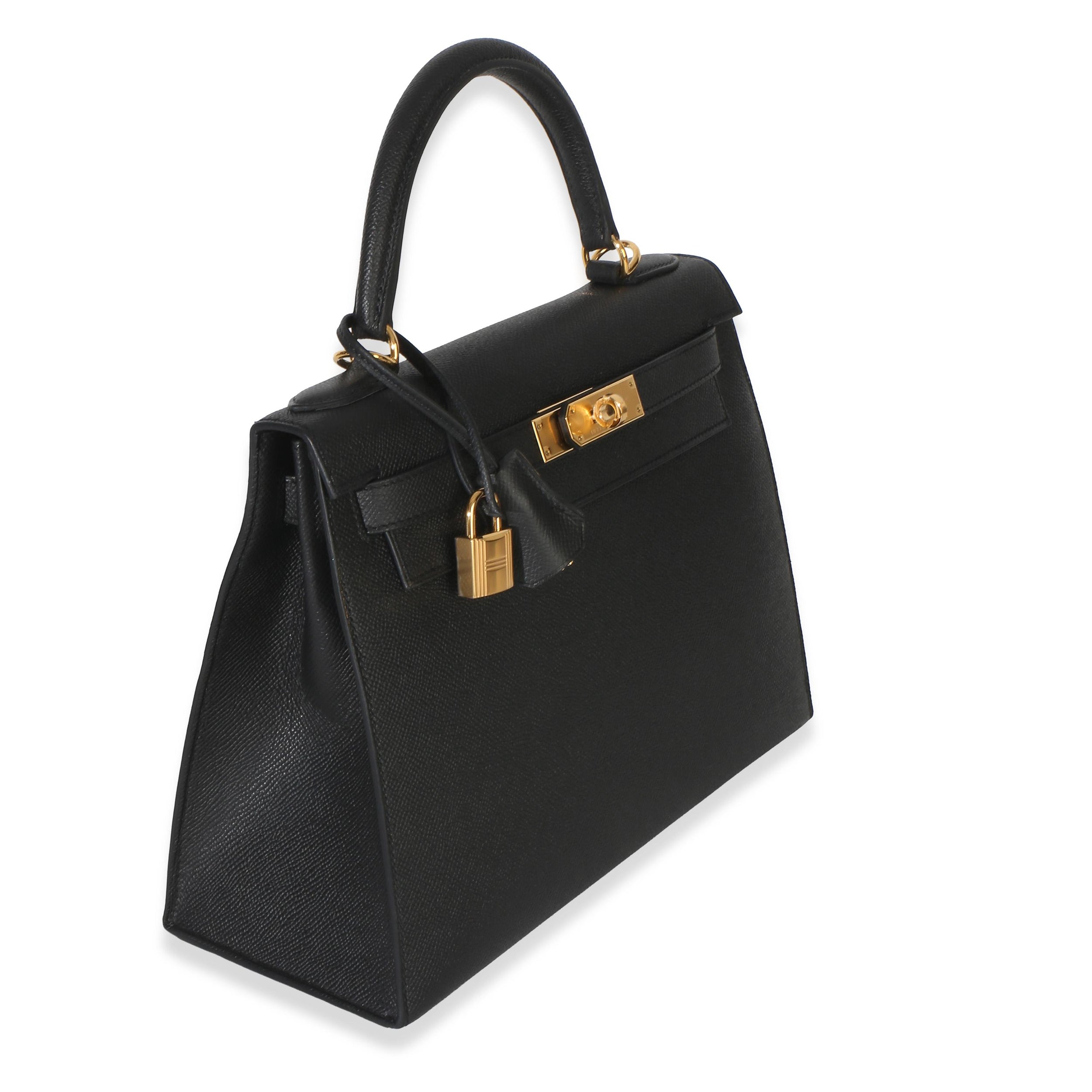 Hermès Black Epsom Sellier Kelly 28 PHW