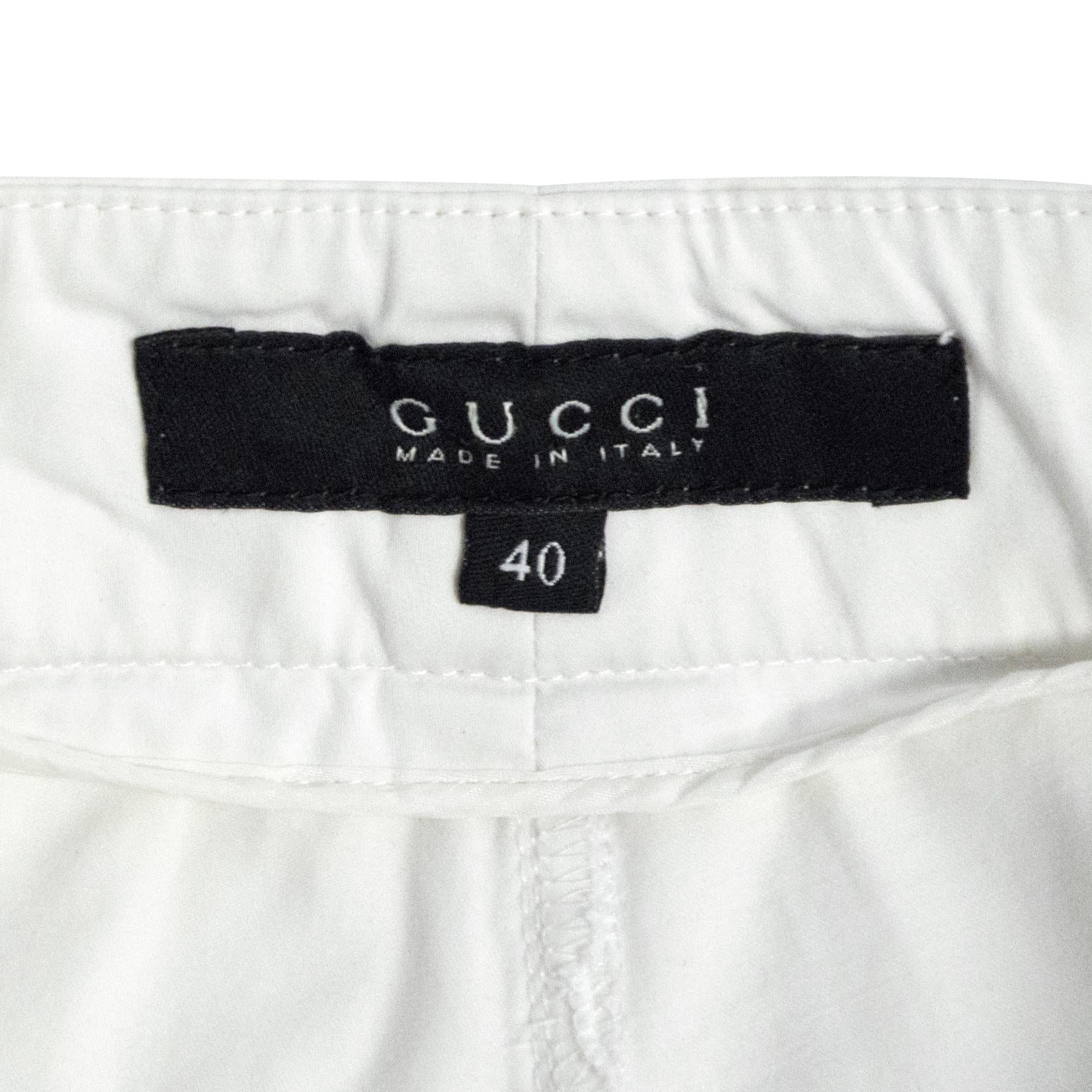 Gucci White Trousers