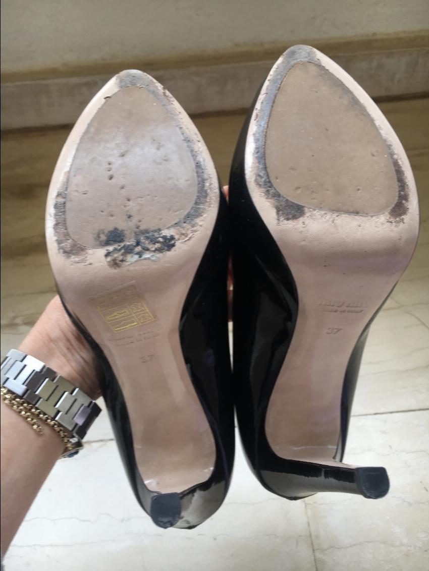 Miu Miu Black Patent Leather Pumps