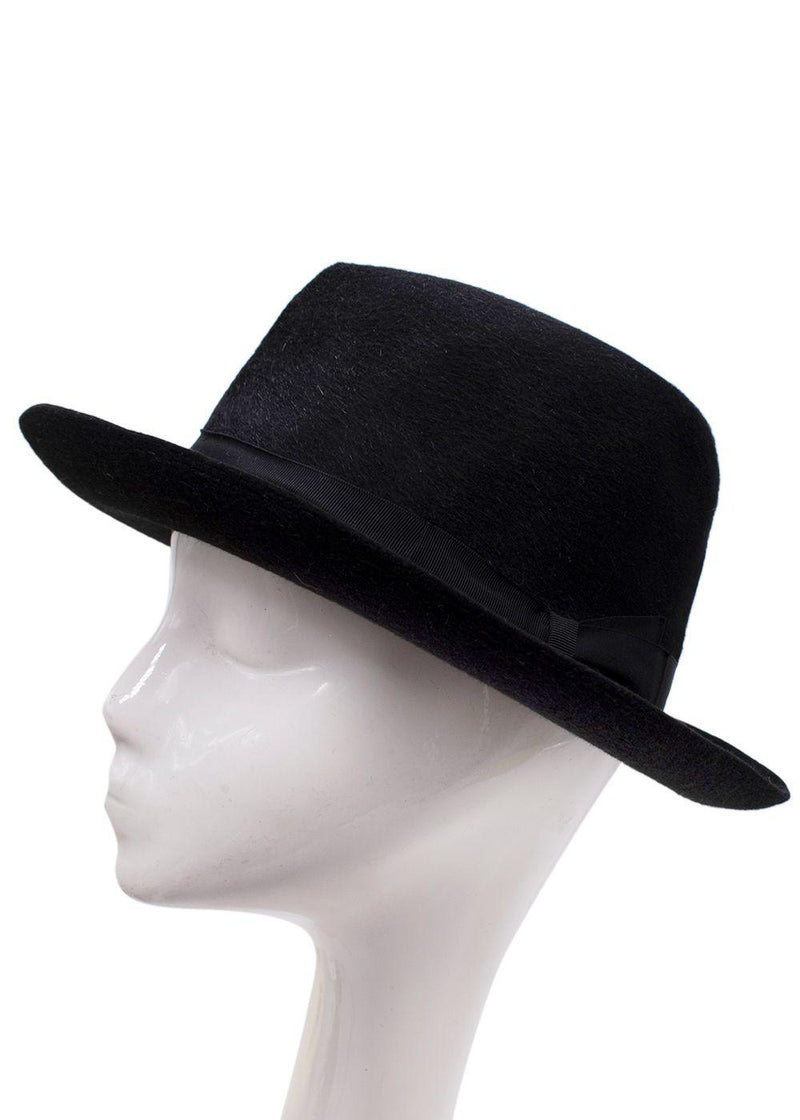 Borsalino Black Trilby Hat