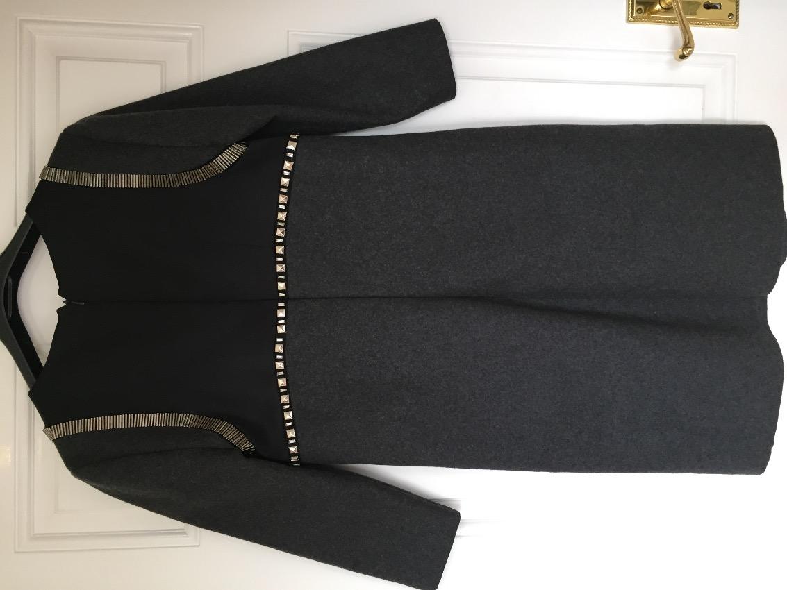 Alberta Ferretti Grey Embellished Silk Dress