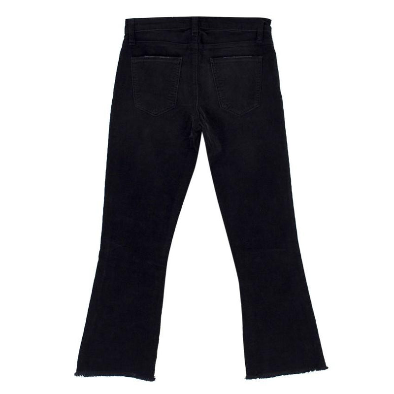 Current/Elliott 'The Kick Jean' Black Corduroy Trousers