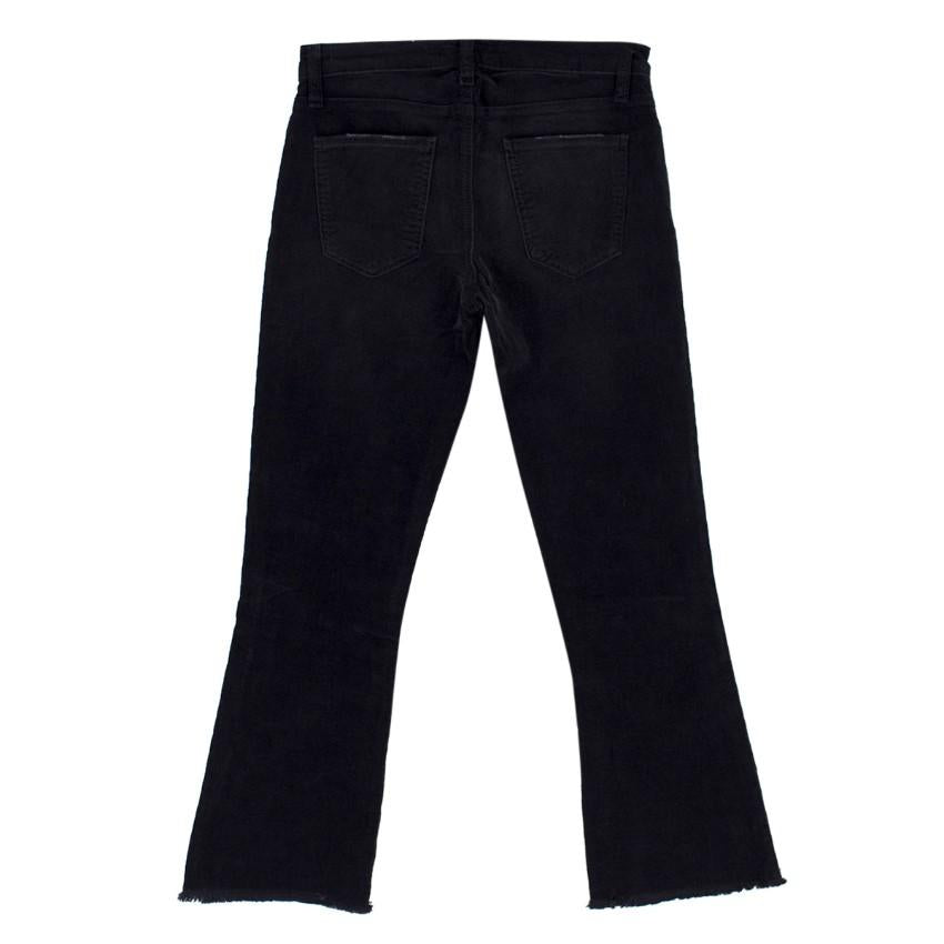 Current/Elliott 'The Kick Jean' Black Corduroy Trousers