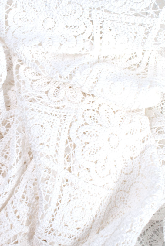Borgo De Nor White Crochet Divona Brea Dress