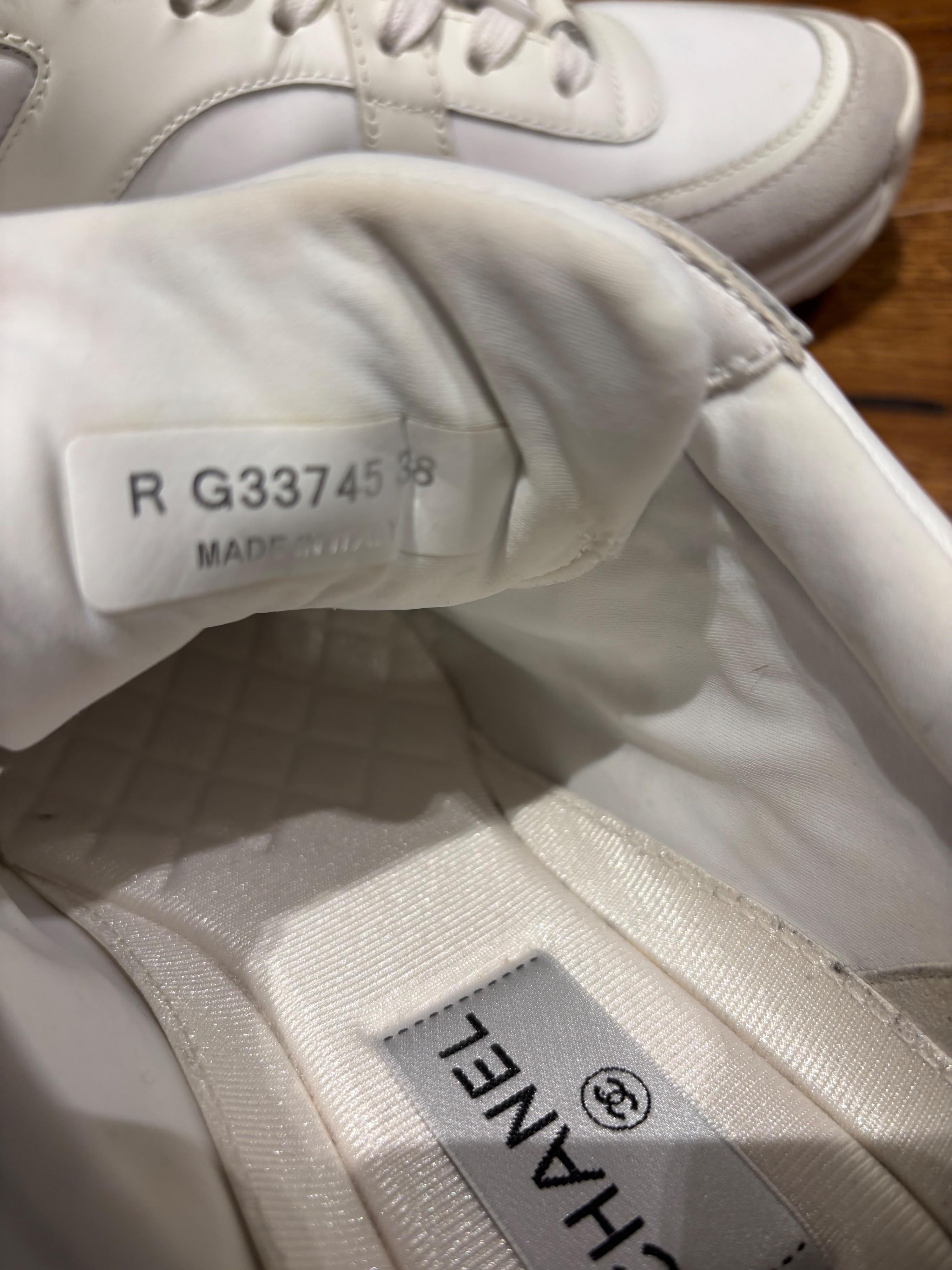 Chanel White CC Trainers