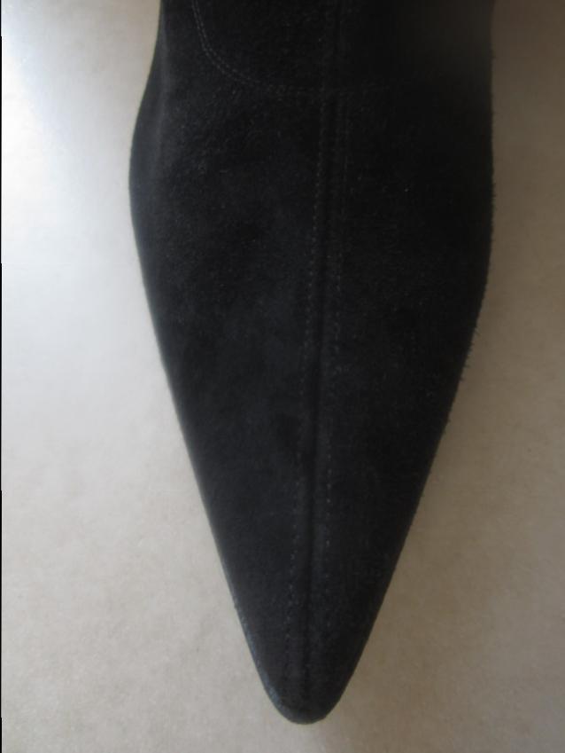 Sergio Rossi black suede over the knee boots