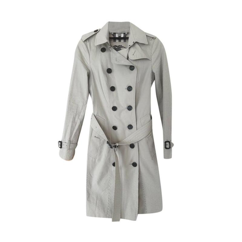 Burberry Stone Cotton Sandringham Trench Coat