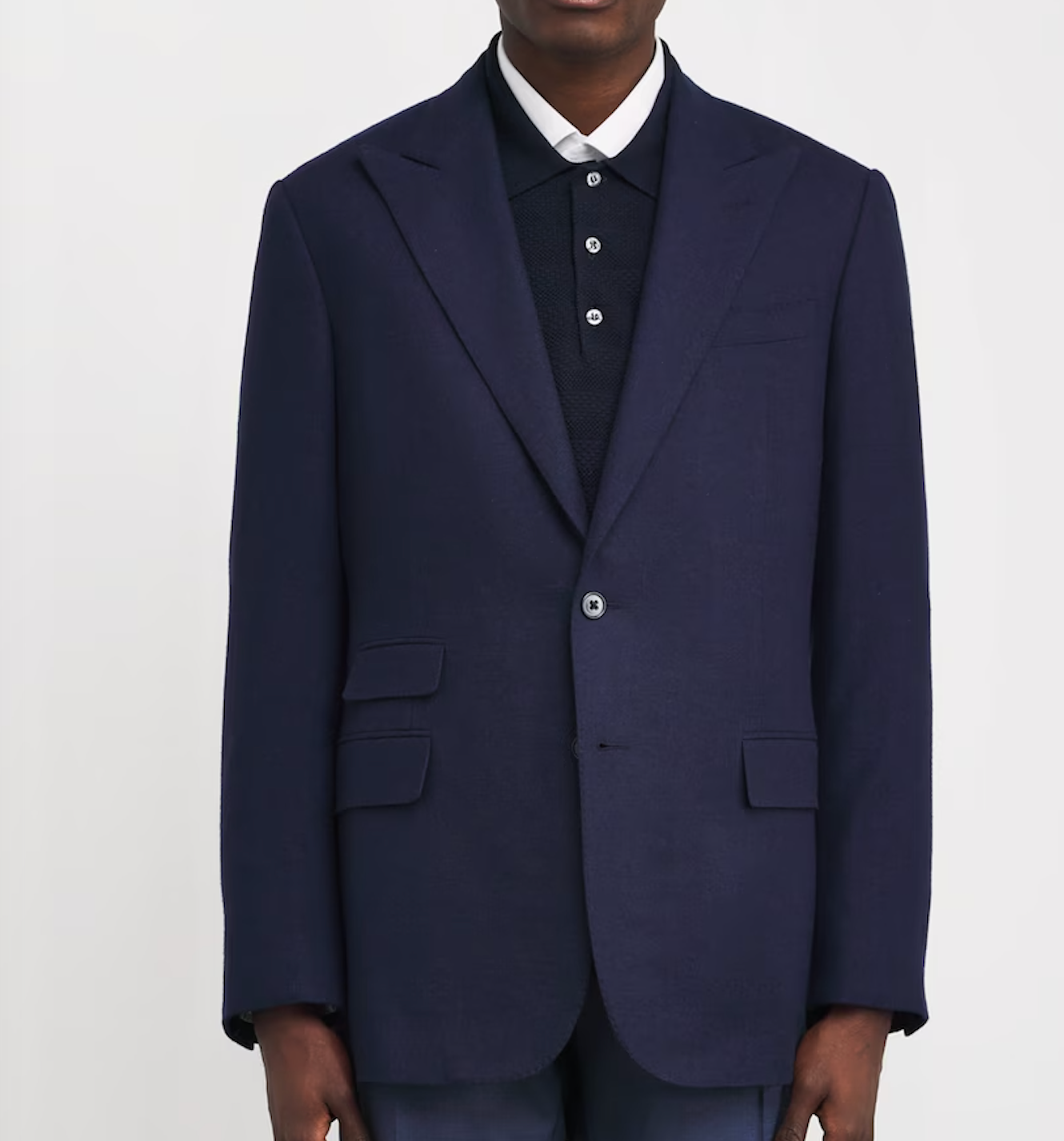 Ralph Lauren Purple Label Wool-Silk-Cashmere Kent Blazer
