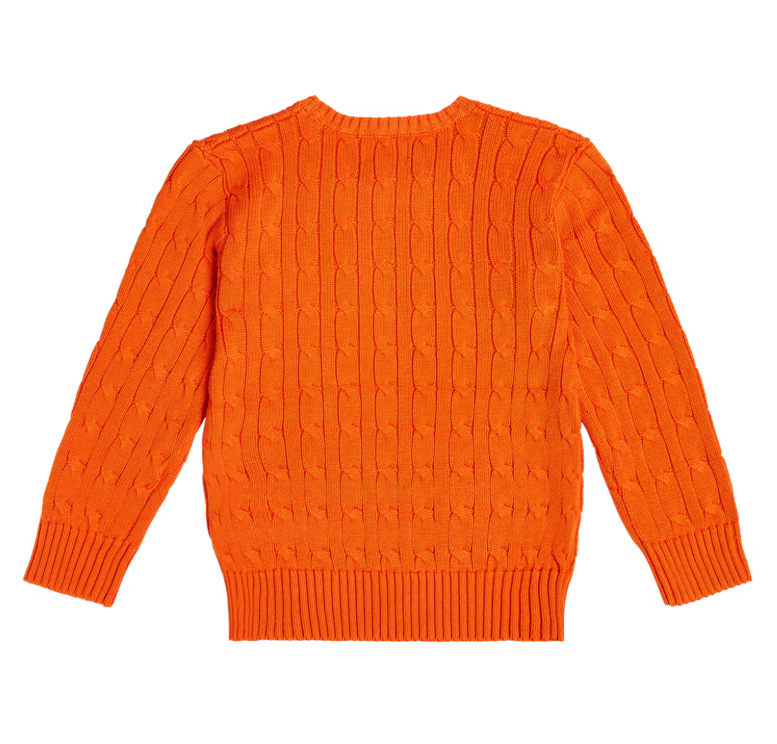 Polo Ralph Lauren Kids  Orange Cable Knit Jumper