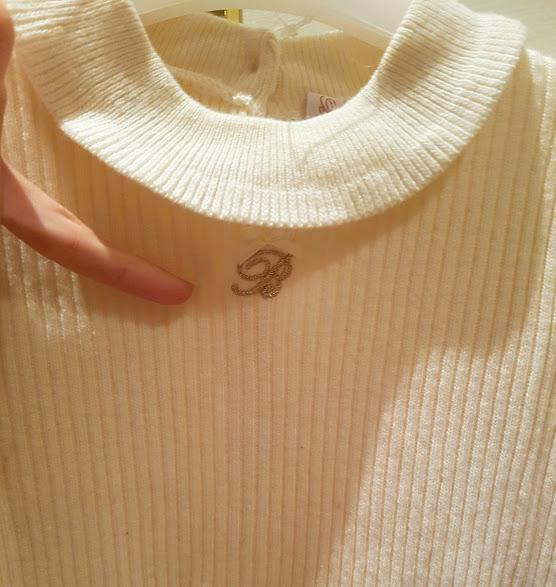 BLUMARINE Baby Dress Cream and gold 18 24 m