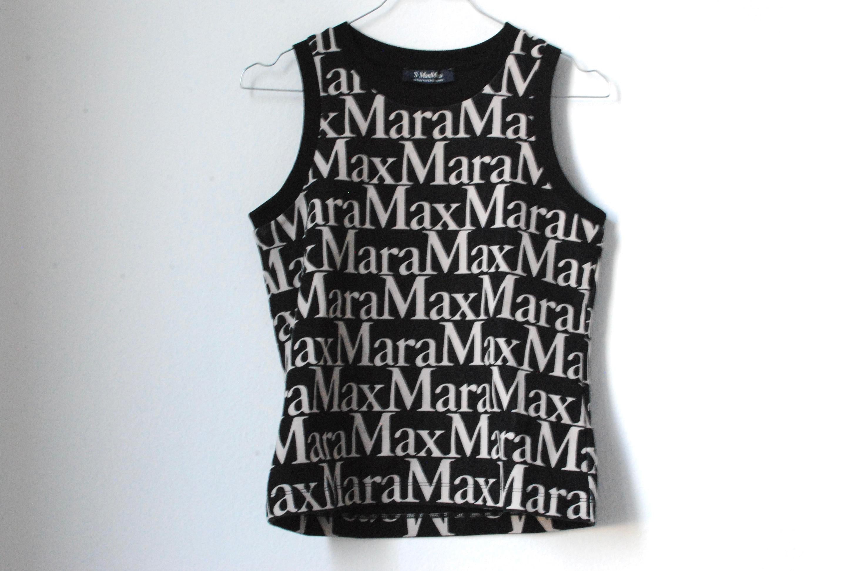 MaxMara Black Logo Top