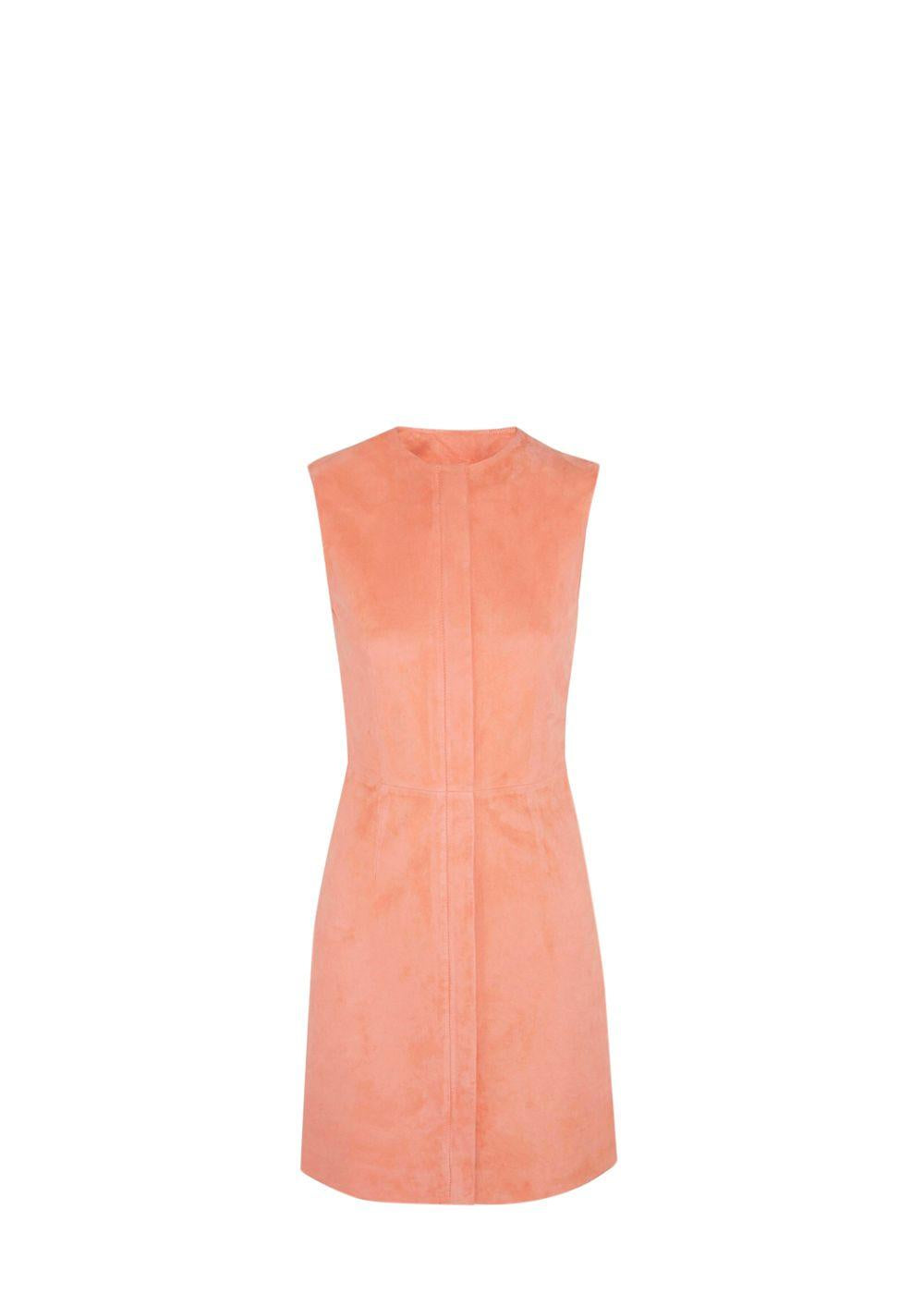 Balenciaga Suede A-Line Sleeveless Dress