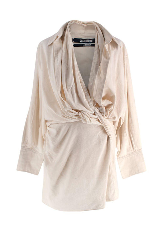 Jacquemus Neutral Le Papier Mini Dress