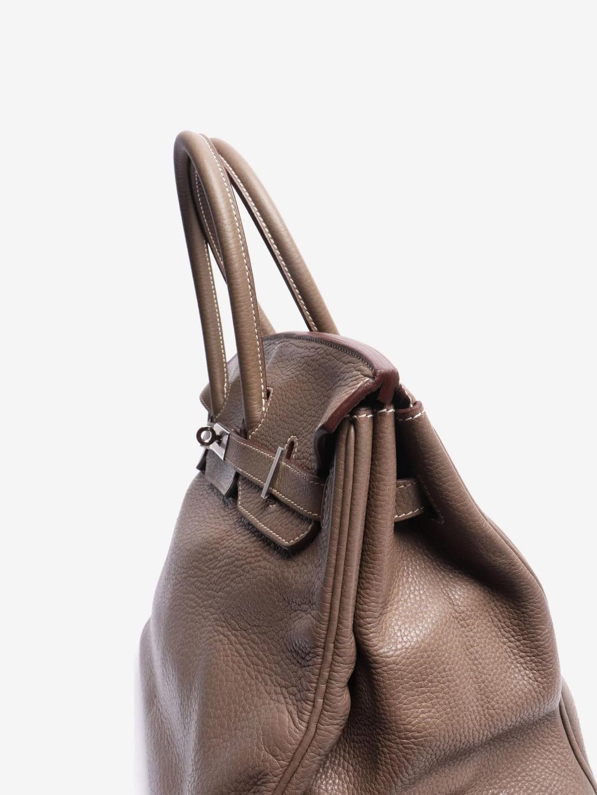 Hermes Etoupe Clemence 2008 Birkin 35