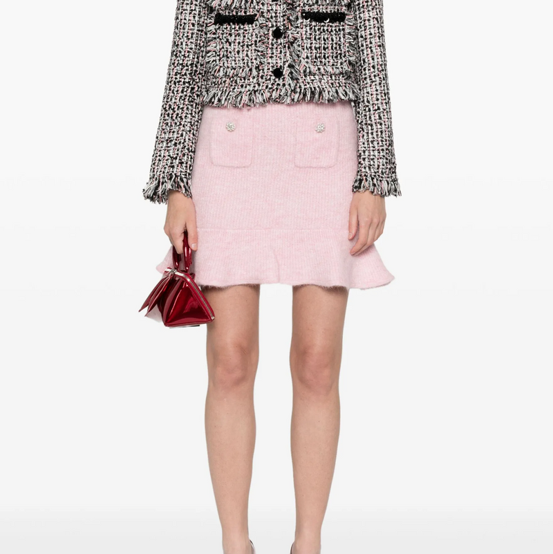 Self-Portrait Knit Mini Skirt