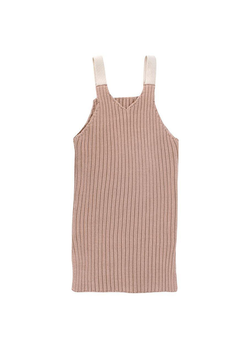 Ribbed Knit Acrylic Sleeveless Dress