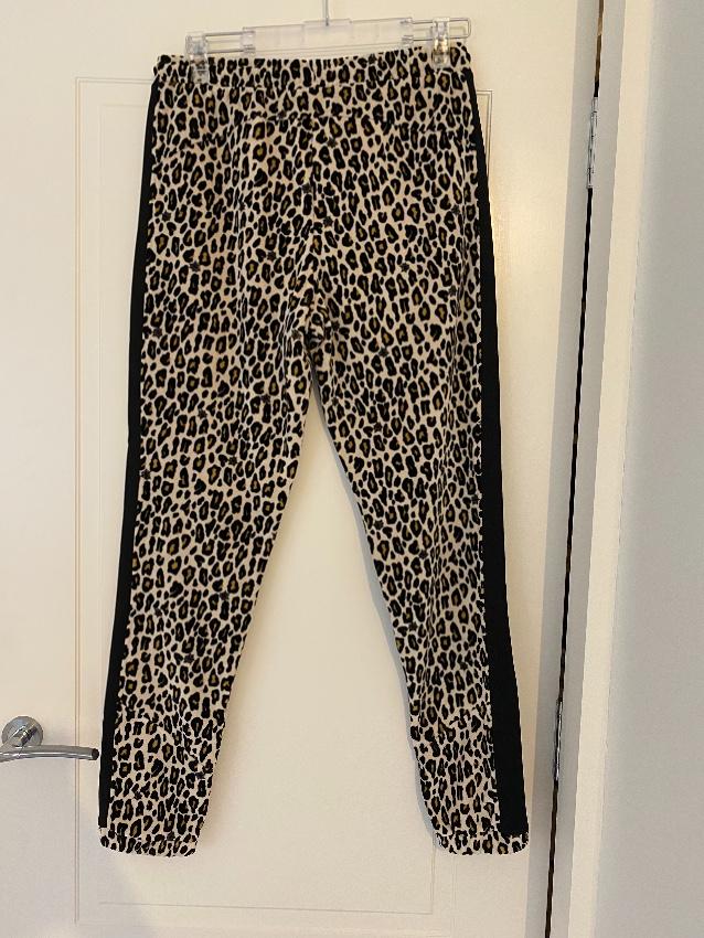 Charlotte Olympia leopard print velvet joggers