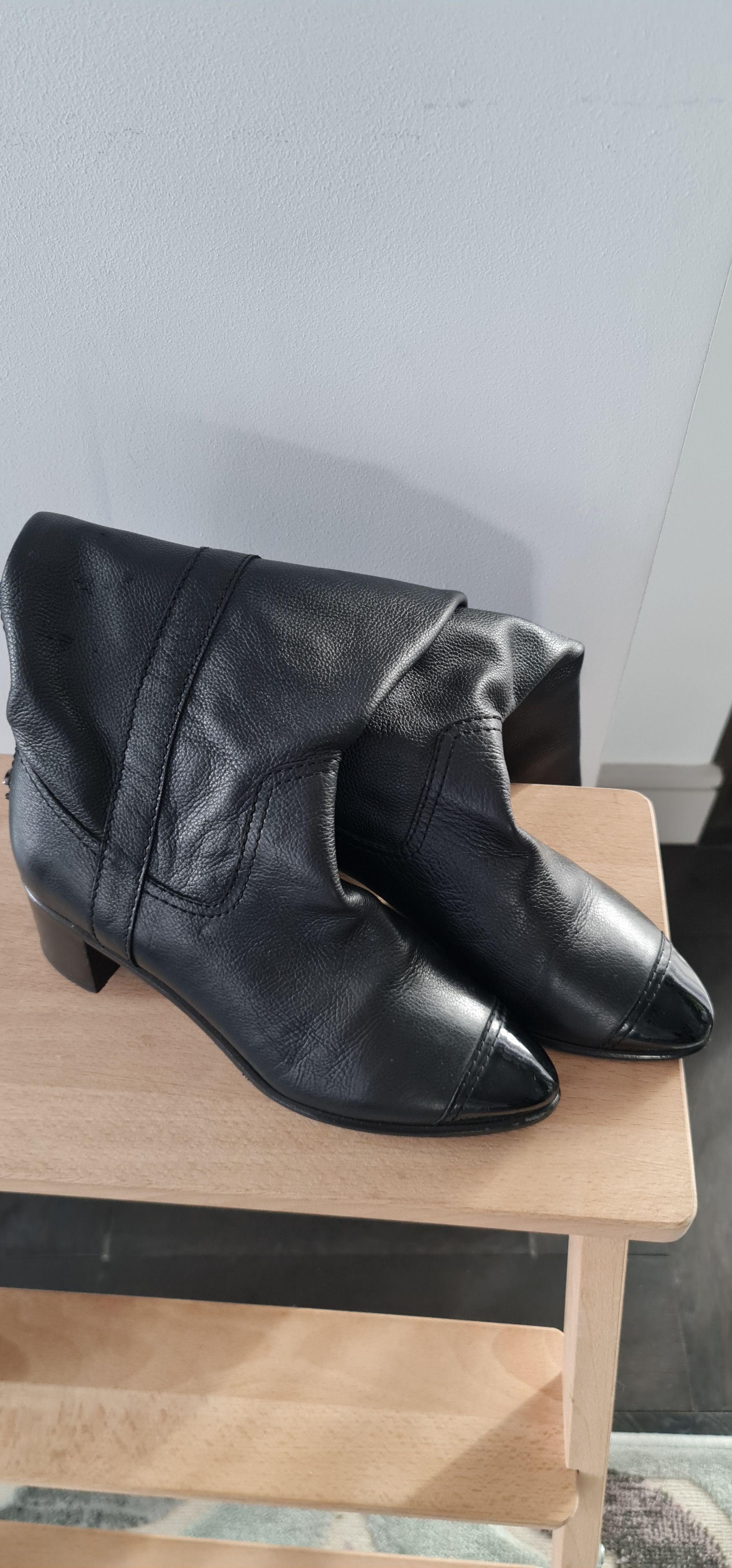 Black Leather Over The Knee Boots