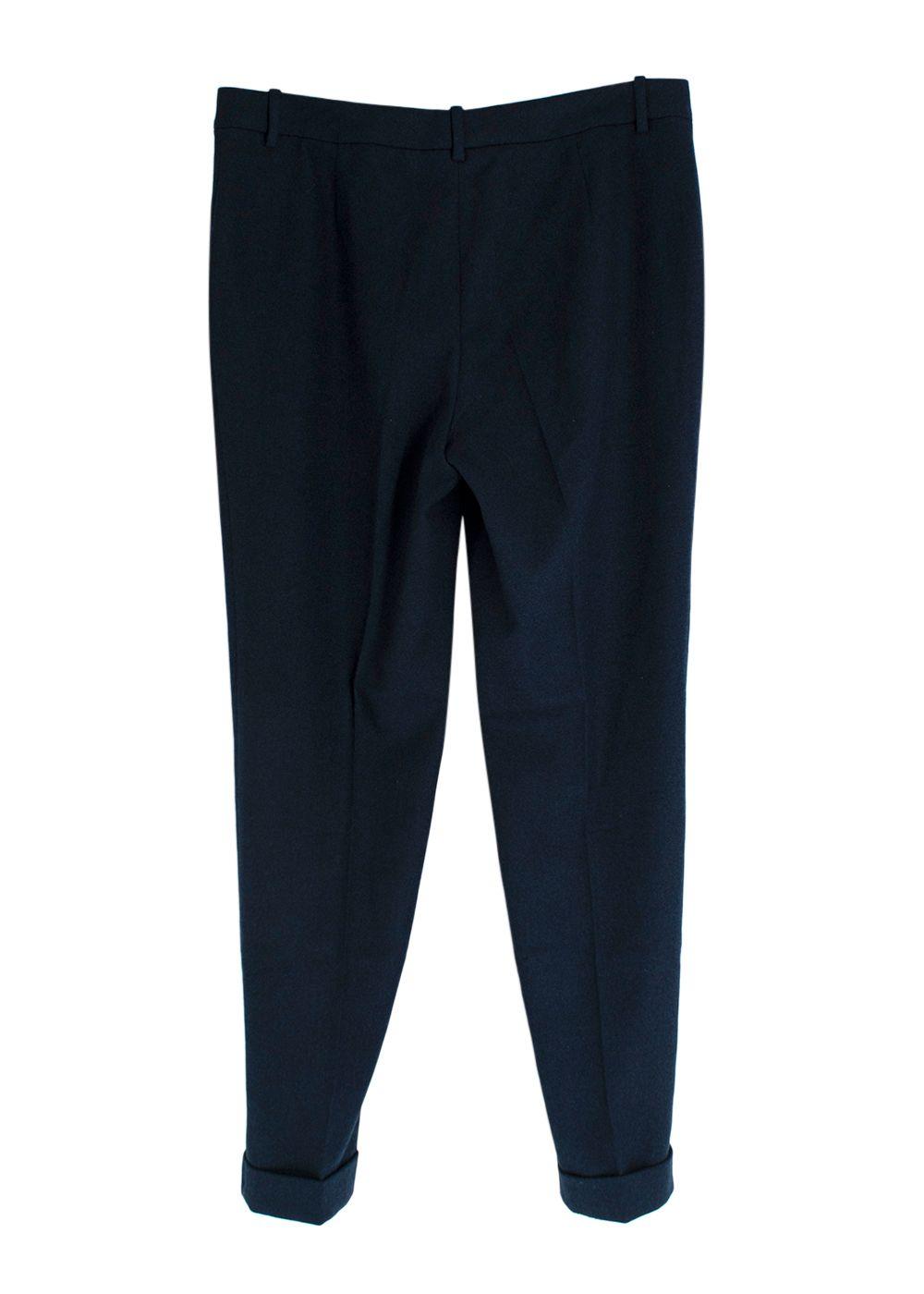 Loro Piana Mens Navy Cashmere Trousers