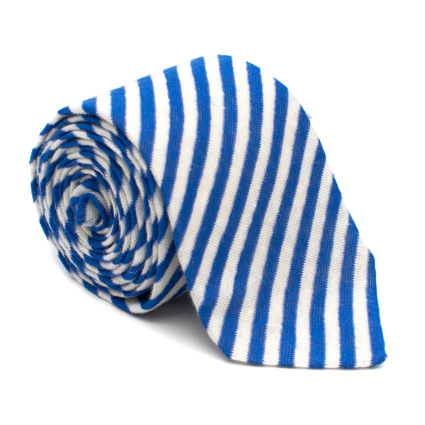 AD56 Milano Blue & White Striped Tie