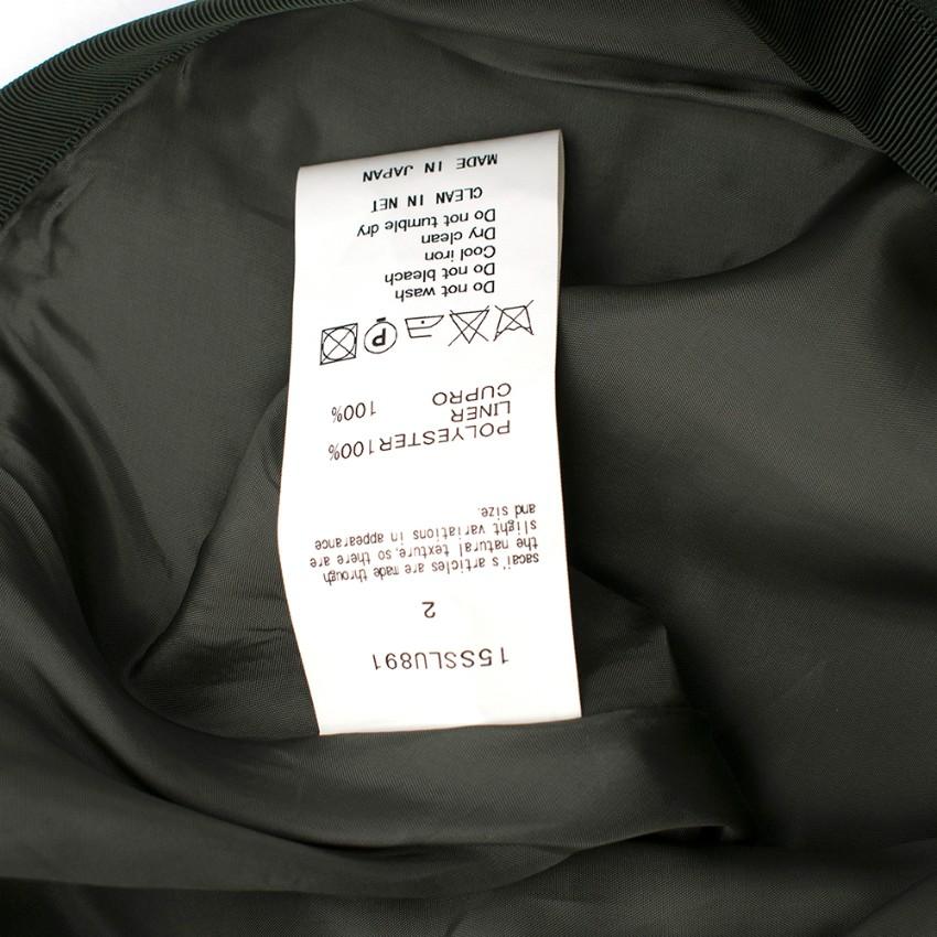 Sacai Luck Green Flared Pleated Skirt