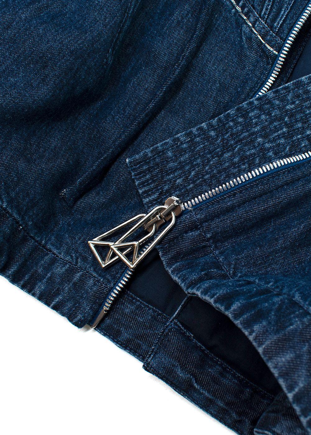 Drawstring Sleeveless Denim Top