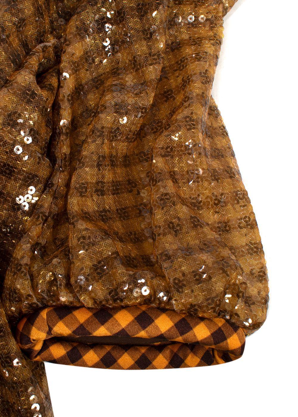 Fendi Sequinned Plunge-Neck Mini Dress