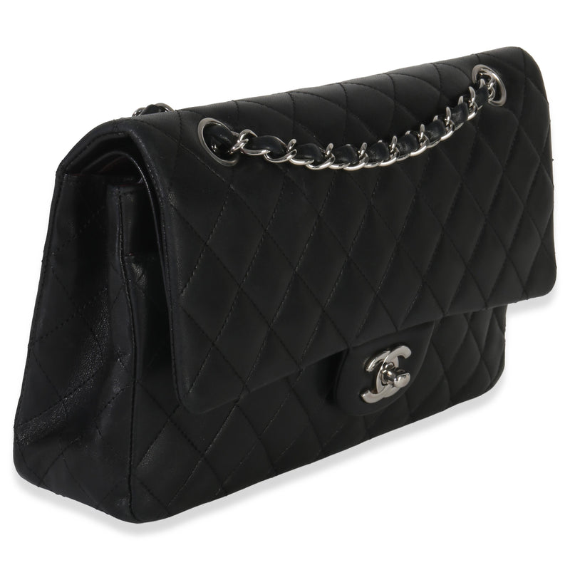Chanel Black Quilted Lambskin Medium Classic Double Flap Bag