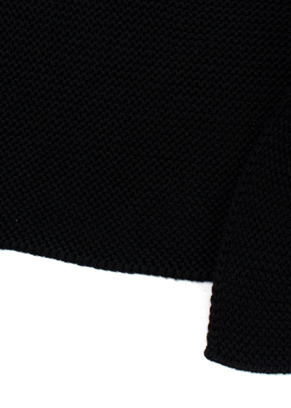 MaxMara Black Silk and Linen Blend Cropped Cardigan